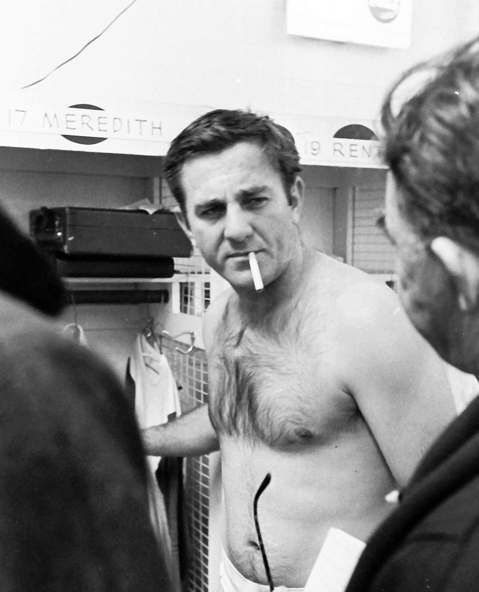 Don Meredith, smoking a cigarette in the locker room after the Cowboys' 21-17 loss to the Green Bay Packers in the Ice Bowl, played only for Texas teams in high school, college and the pros.