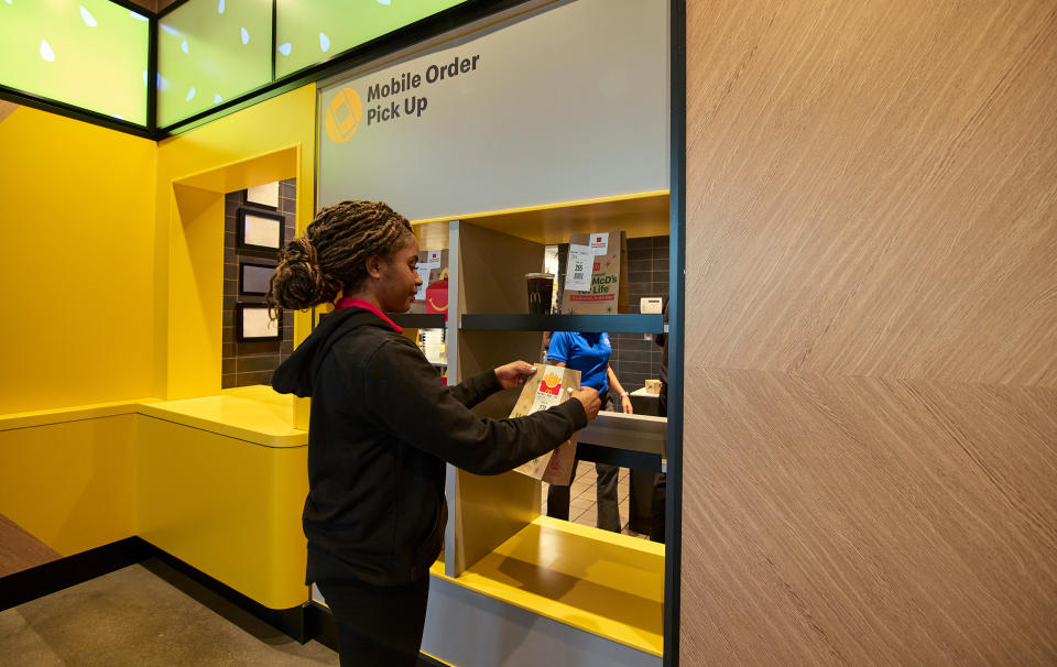 Inside Mobile Order Pick Up at the McDonald's concept location in Fort Worth, Texas. (Courtesy McDonald's)