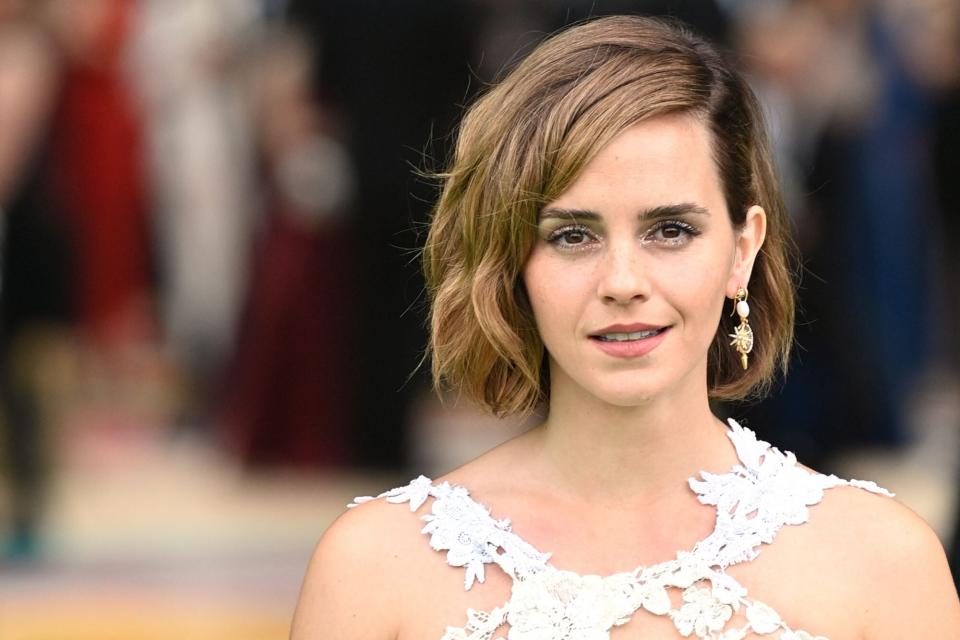 Emma Watson Made a Rare Red Carpet Appearance in an Upcycled Bridal Gown