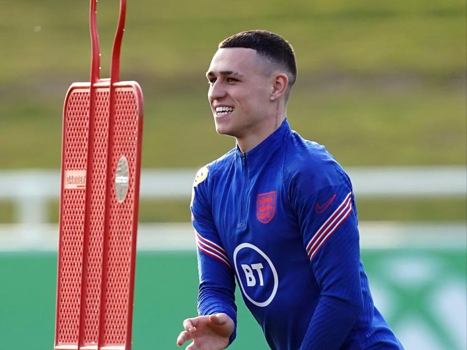 Phil Foden is back training with England (PA Wire)