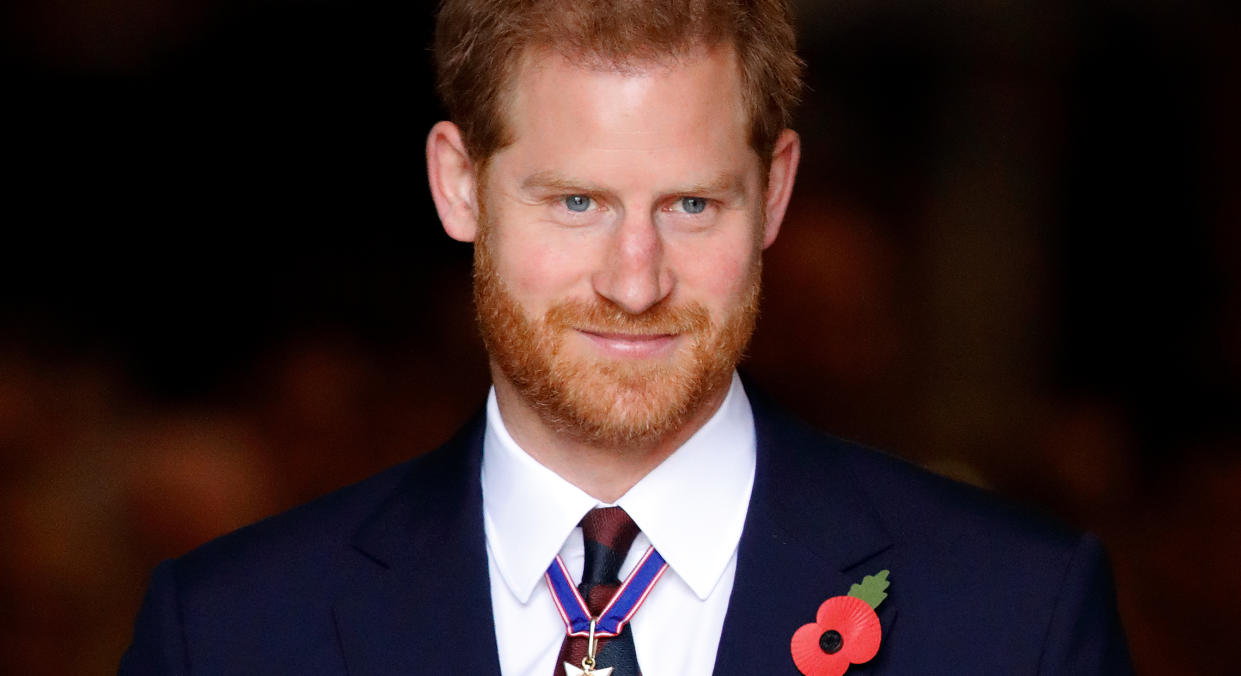 Prince Harry is marking Remembrance Sunday from his home in LA. (Getty Images)