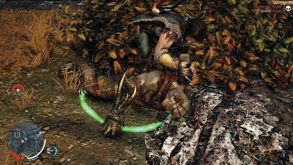 Talion stealth killing an orc