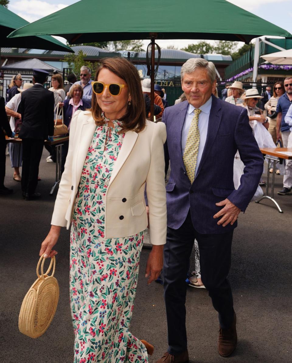 Carole and Michael Middleton at Wimbledon 2024 (Zac Goodwin/PA Wire)