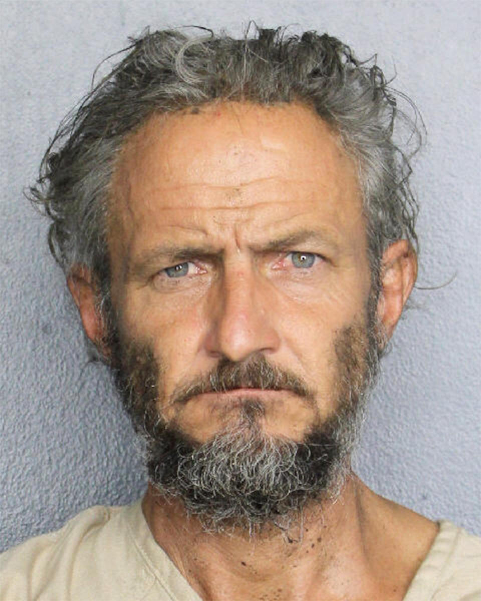 This photo released by the Broward Sheriff's Office shows Scott Hannaford, 50. Hannaford is charged with setting a fire that severely damaged a Jewish center on Saturday, March 16, in Fort Lauderdale, Fla. Police do not believe it was a hate crime. (Broward Sheriff’s Office via AP)