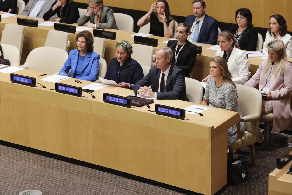 <p>Madeleine and her mother, Queen Silvia, attended the Global Partnership to End Violence Against Children and Together for Girls at the UN Headquarters in New York.</p>