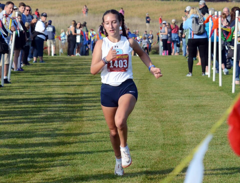Petoskey's Nora O'Leary finished with a new personal best time in the annual Portage Invite over the weekend.