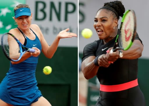 Best of enemies: Maria Sharapova and Serena Williams who will meet again at the French Open on Monday