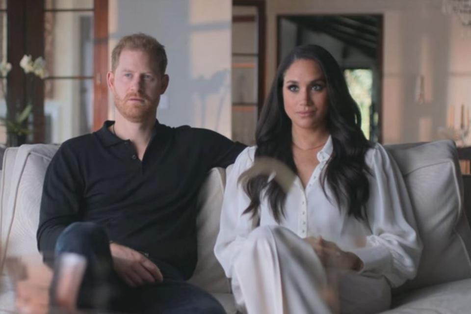 Harry and Meghan in the documentary  (Netflix)