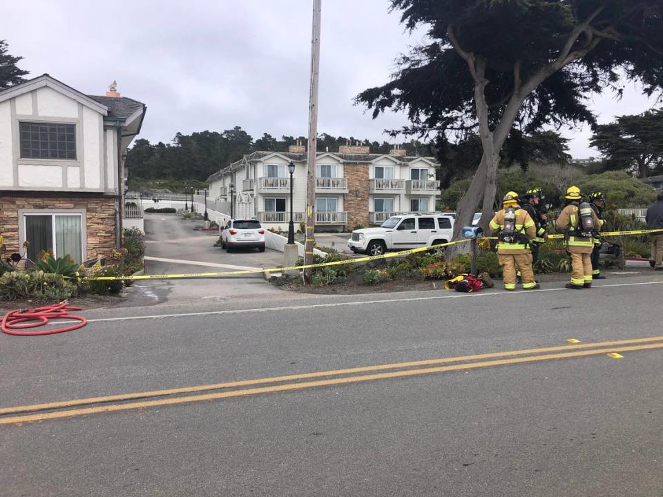 Emergency responders shut down and evacuated a portion of Moonstone Beach Drive in Cambria to protect people during a hazmat incident on Thursday, May 16, 2024.