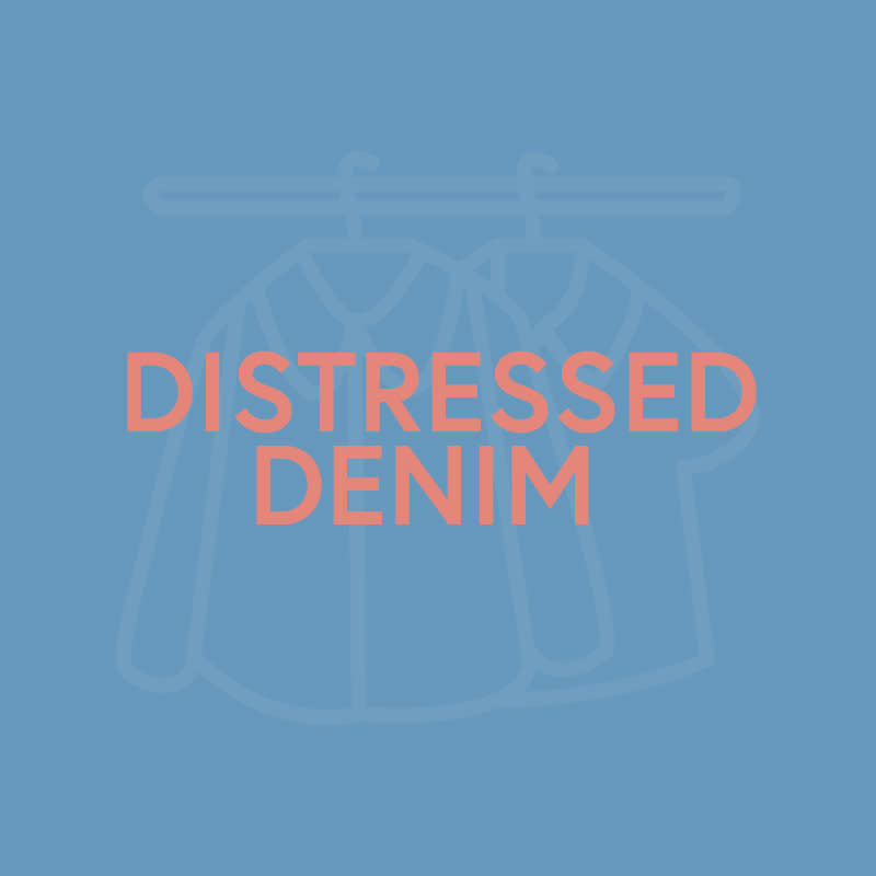 <p>Depending on your field of employment, denim is typically acceptable, even if only on casual Fridays. However, distressed denim, or anything with holes and rips in it, should be reserved for the weekends. You may "get it," but that doesn't mean your client will.</p>