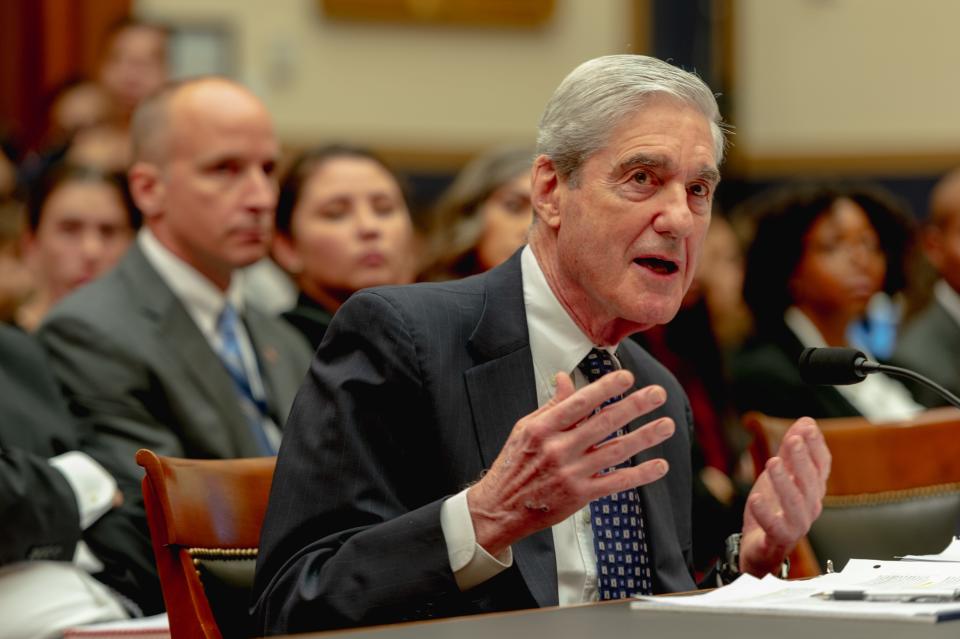 Former special counsel Robert Mueller testifies on July 24, 2019.