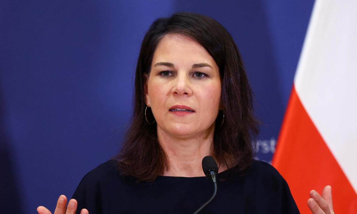 <span>Annalena Baerbock said the cyber-attacks were ‘absolutely intolerable and unacceptable and will have consequences’.</span><span>Photograph: Lisi Niesner/Reuters</span>