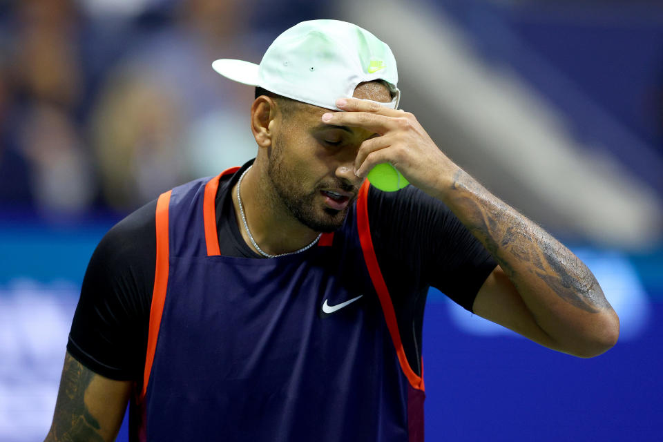 Nick Kyrgios, pictured here during his quarter-final clash with Karen Khachanov at the US Open.