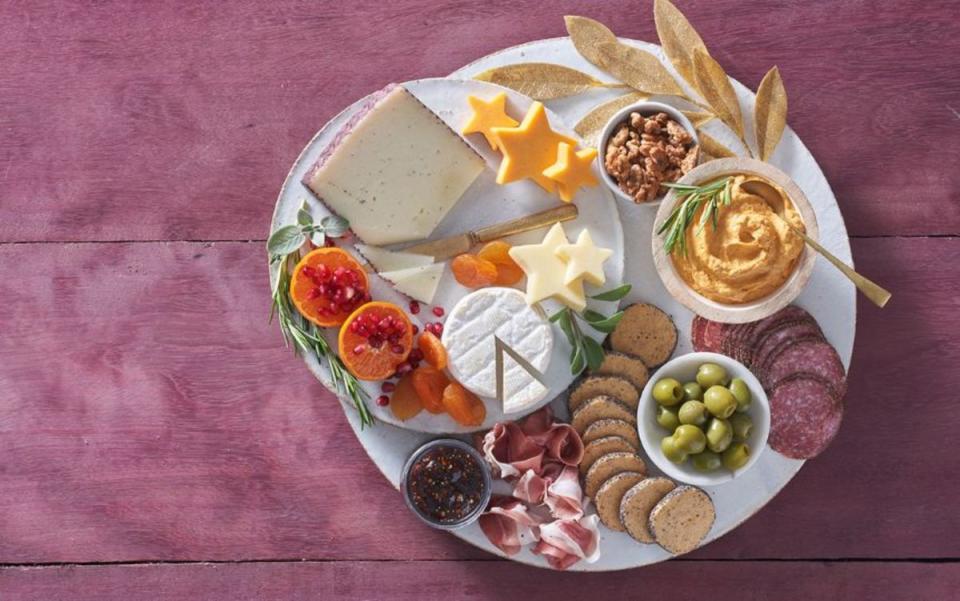 <p>Photo by Mark Boughton | Styling by Teresa Blackburn</p><p>Get into the holiday mood with a charcuterie board that’s so much more. To your classic offering of meat and cheese, mix crunchy and creamy with crisp cheese wafers and spiced nuts, whipped pumpkin dip and tart cranberry or fig chutney. </p><p><strong>Get the recipe: </strong><strong><a href="https://parade.com/recipes/appetizer-board-ideas" rel="nofollow noopener" target="_blank" data-ylk="slk:Thanksgiving Appetizer Board;elm:context_link;itc:0;sec:content-canvas" class="link ">Thanksgiving Appetizer Board</a></strong></p>