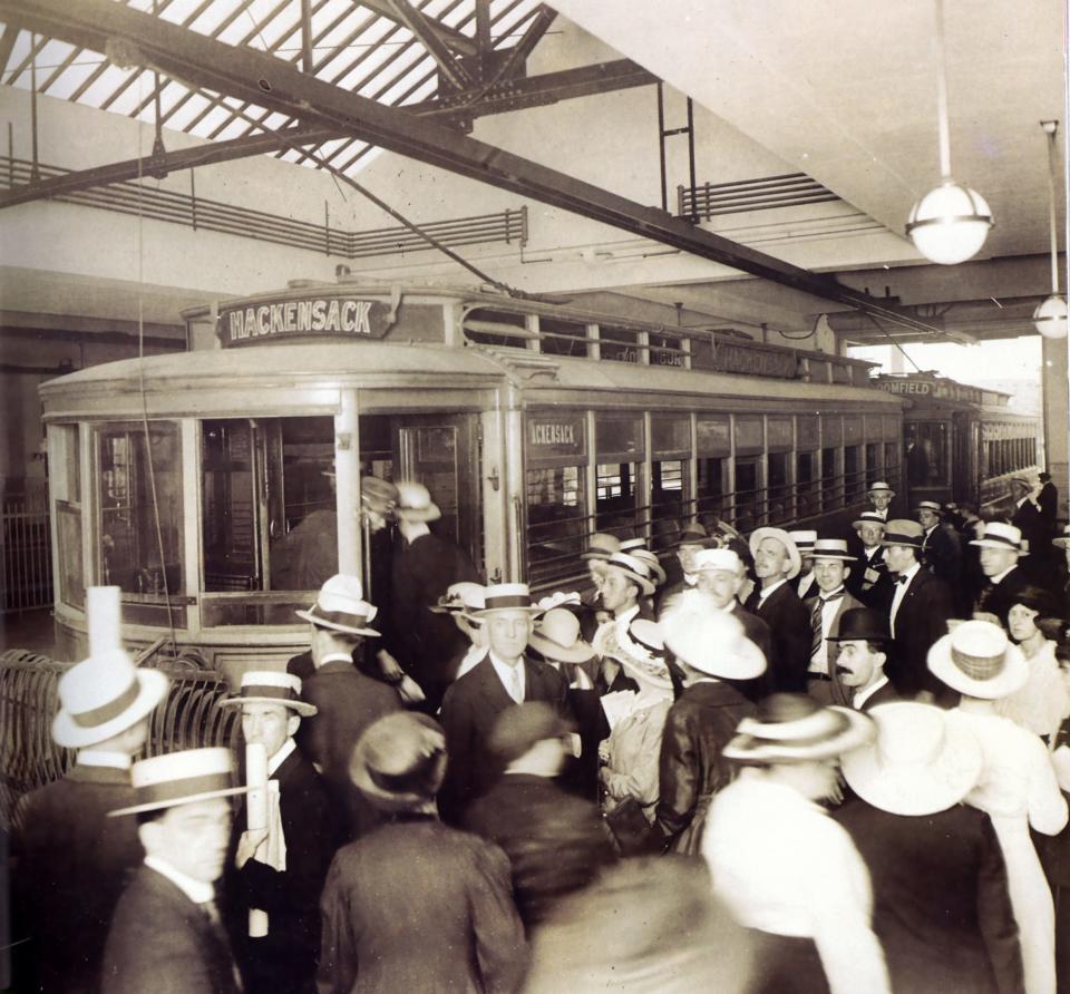 The opening of the Public Service terminal in Newark in 1916. The company's primary business then was running trolleys.