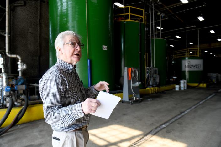 Founder Bob Vitale discusses recent updates at Midwest Industrial Supply in Canton. The company has added equipment that increased production of its dust control and soil stabilization materials.