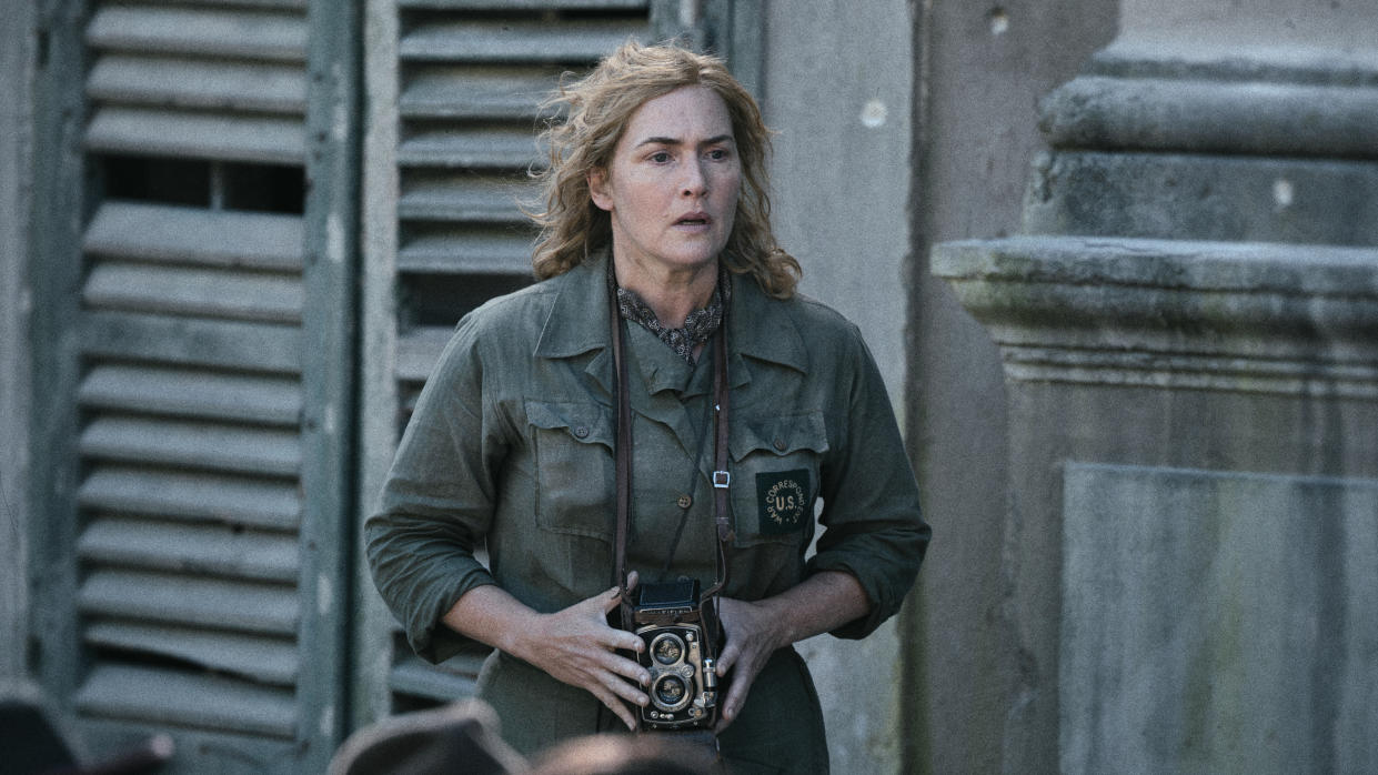 Kate Winslet plays war photographer Lee Miller in the new biopic Lee. (Sky Cinema)