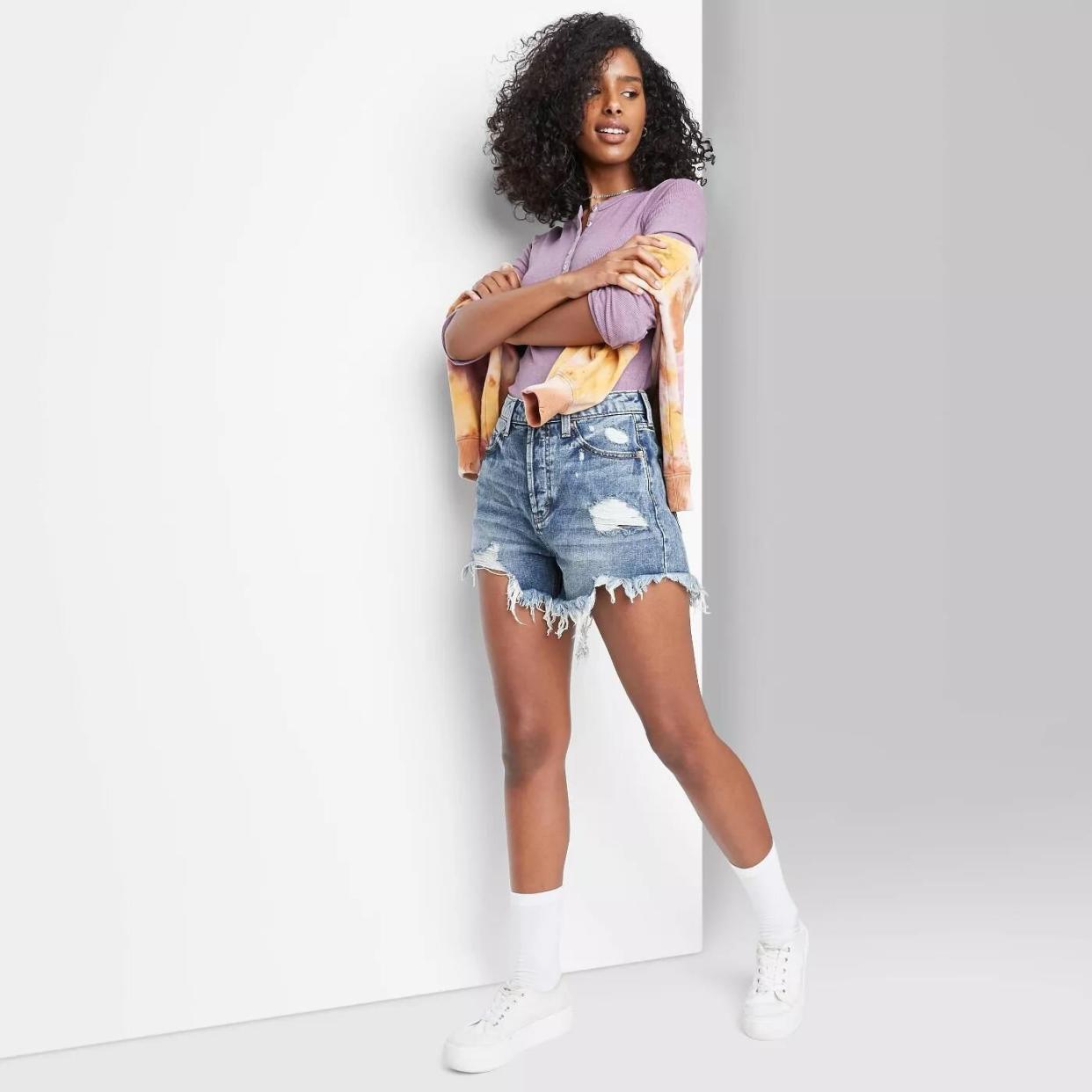 I Can’t Stop Wearing These Distressed Denim Shorts from Target –and They’re Only $15