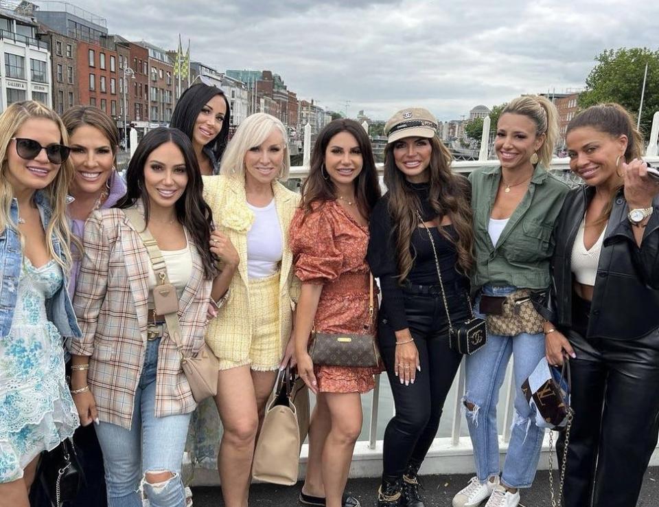 Jennifer Fessler, second from the left, and the cast of "The Real Housewives of New Jersey" on the April 11 episode, filmed in Ireland.