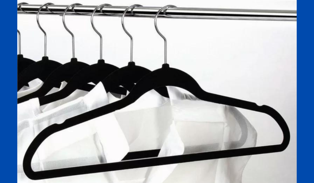 Better Homes & Gardens Non-Slip Velvet Clothing Hangers, 100 Pack, Black