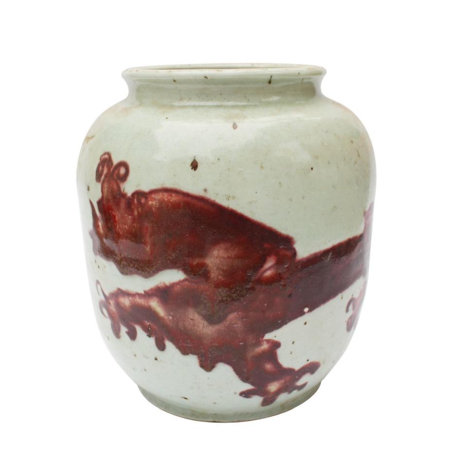 Red Dragon Vase