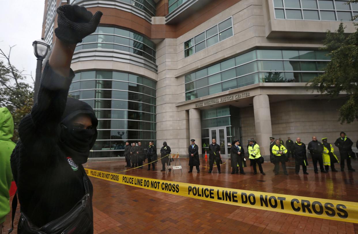 Grand jurors heard three months of testimony at the St. Louis County Courthouse before declining to indict Darren Wilson in the death of Michael Brown. (Jim Young/Reuters)