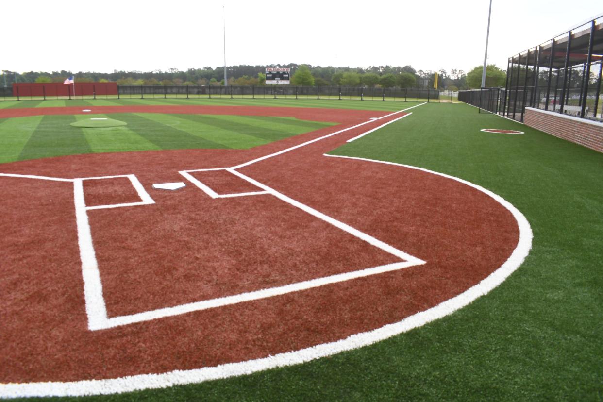 The six baseball and softball fields at Ward 9 Sportsplex in Pineville have been outfitted with artificial turf.