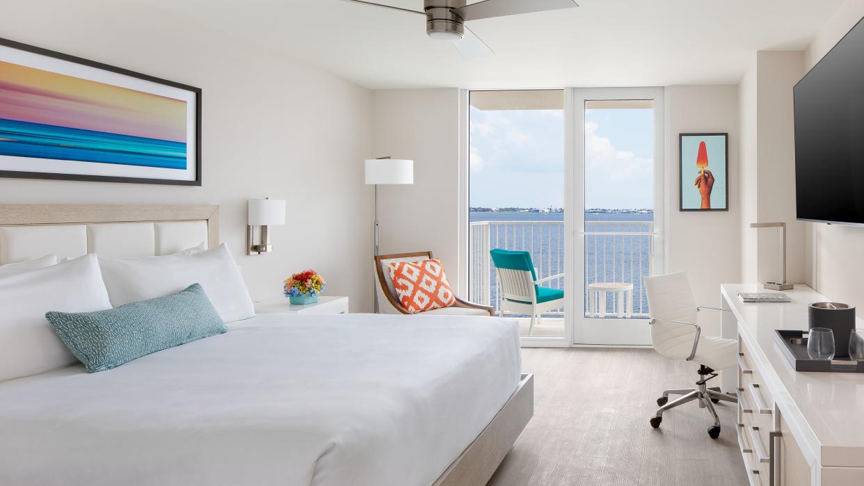 Sunseeker Resort unveils images of its nearly complete resort including king and balcony guest rooms and in room kitchen in select suites.