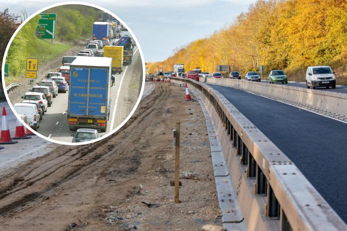 Congestion – A12 roadworks have caused chaos for commuters in Colchester <i>(Image: National Highways)</i>