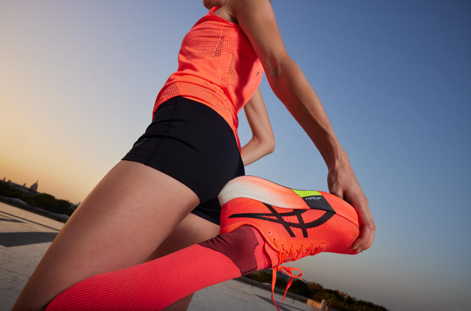 Running in the heart of Paris is an experience like no other. Even better with the Asics Metaspeed Paris. PHOTO: Asics