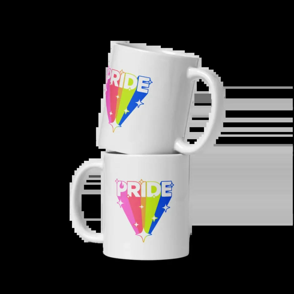 NEON POP ART PRIDE WHITE GLOSSY MUG