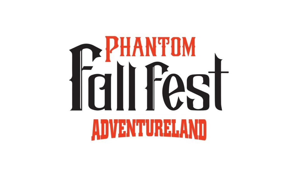 The promotional logo for the first year of Adventureland's Phantom Fall Fest, held in 2022.