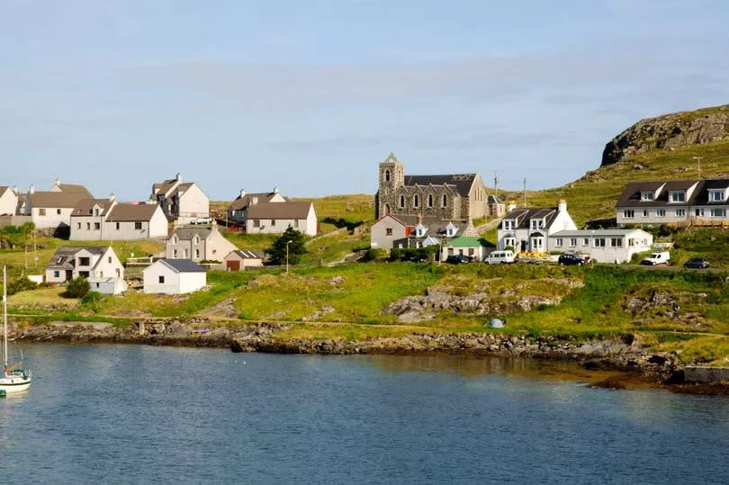 Castlebay on the island of Barra in the Outer Hebrides, Scotland