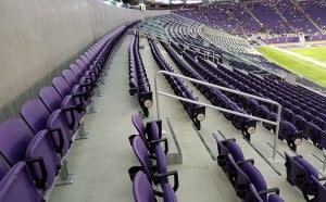 There will be plenty of seating available at Vikings' games this year, but access was limited to just the end zones at the tour.