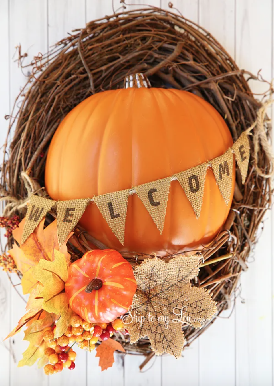 fall leaf craft ideas pumpkin leaf wreath