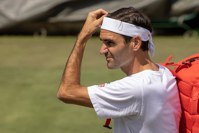 Roger Federer ya se entrena en Wimbledon, donde fue campeón ocho veces