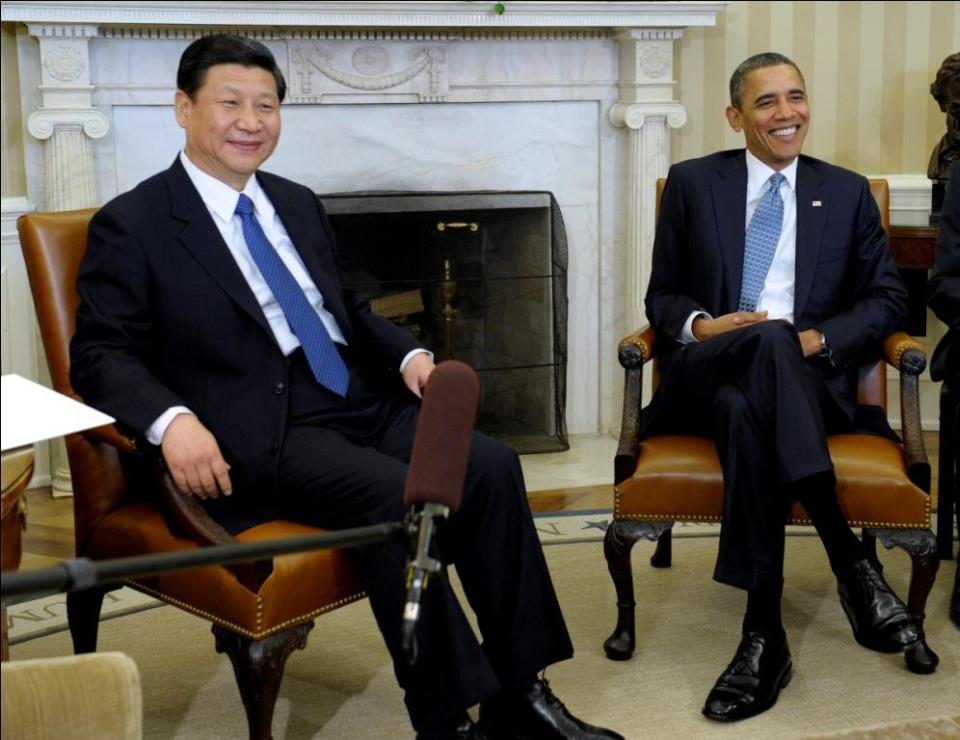 歐巴馬和習近平2013年的高峰會。   圖：達志影像/美聯社
