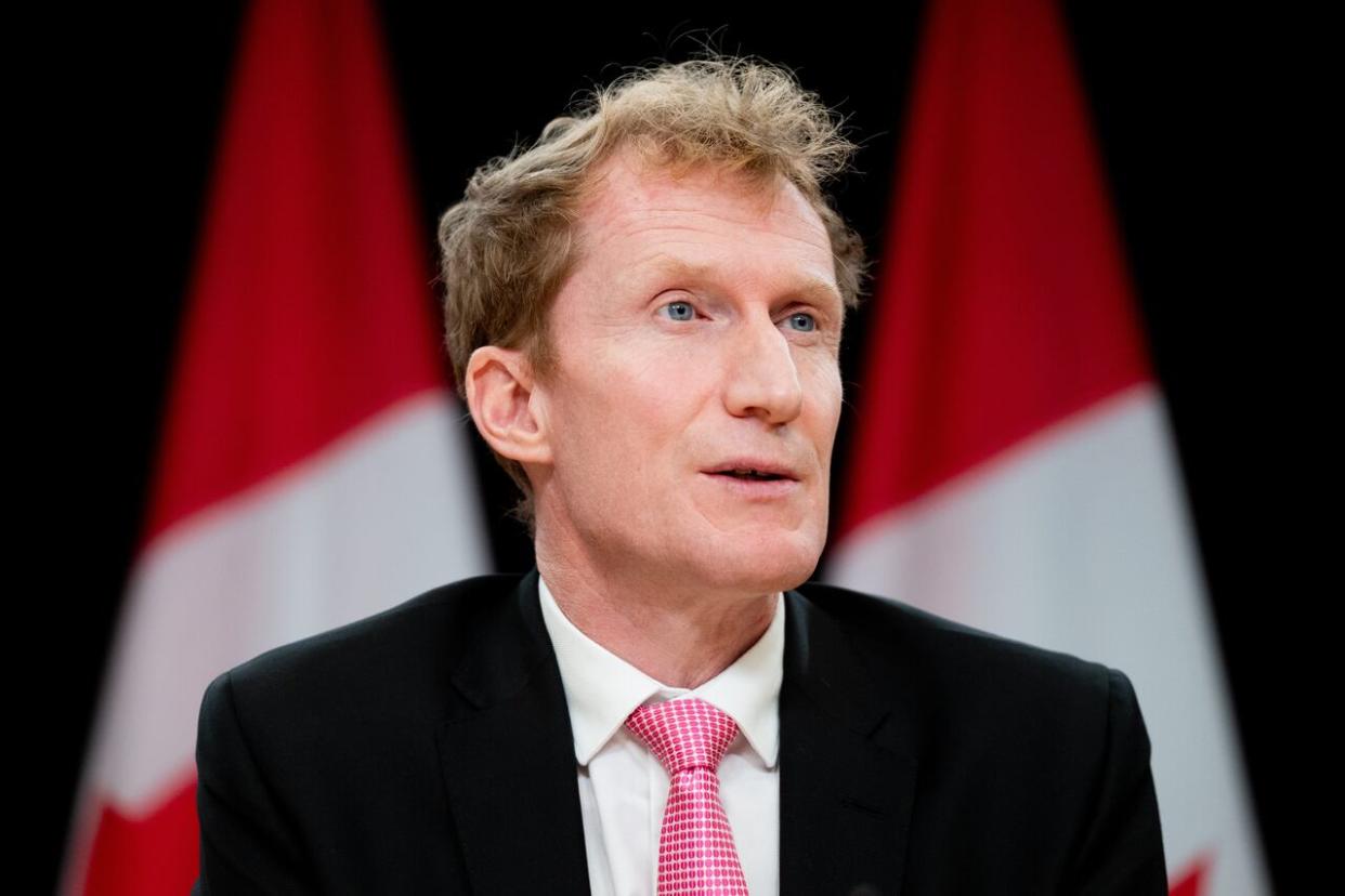 Immigration Minister Marc Miller pictured at a news conference in Ottawa in December 2023. Miller told Radio-Canada Wednesday that the government wanted to 'strike the proper notes' of respecting the dignity of detainees 'but also keeping Canadians safe.' (Spencer Colby/The Canadian Press - image credit)