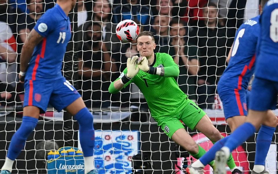 Jordan Pickford saves England