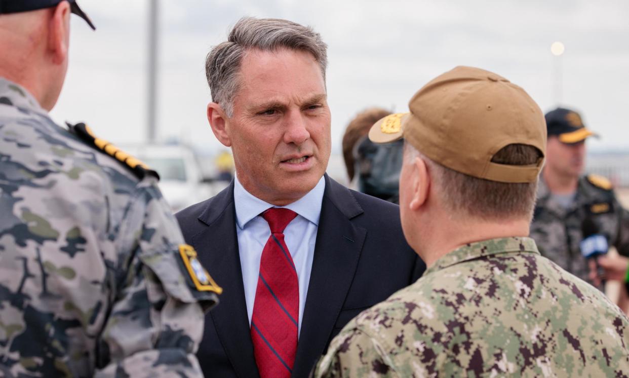 <span>As Australia lifts military spending, defence minister Richard Marles is calling for a ‘sustainable strategic balance in the Indo-Pacific – a balance where no state is militarily predominant’.</span><span>Photograph: Richard Wainwright/AAP</span>