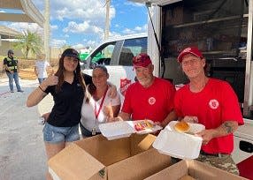 The Salvation Army has sent nearly 200 disaster workers into Southwest Florida, including 40 mobile feeding vehicles. Response centers are set up in Venice, Port Charlotte, Fort Myers, and Naples.