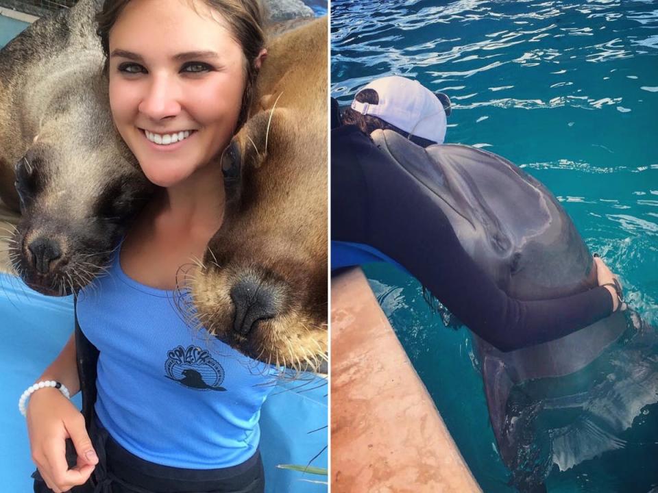 Before being a flight attendant, Cierra was a dolphin trainer.