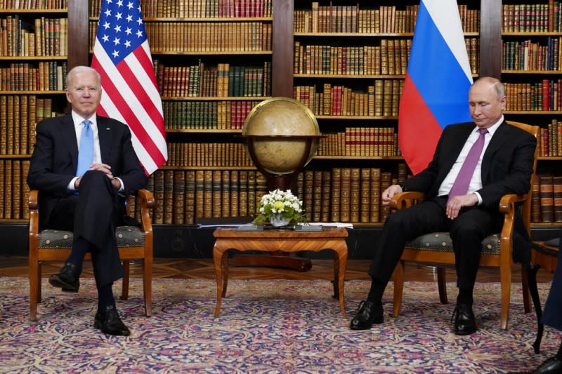 美國總統拜登與俄國總統普京。（美聯社）