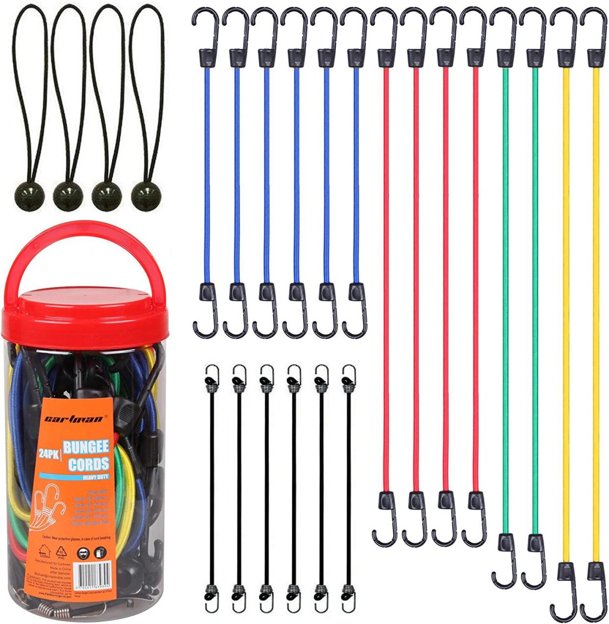 Cartman Bungee Cords 24-Piece Assortment