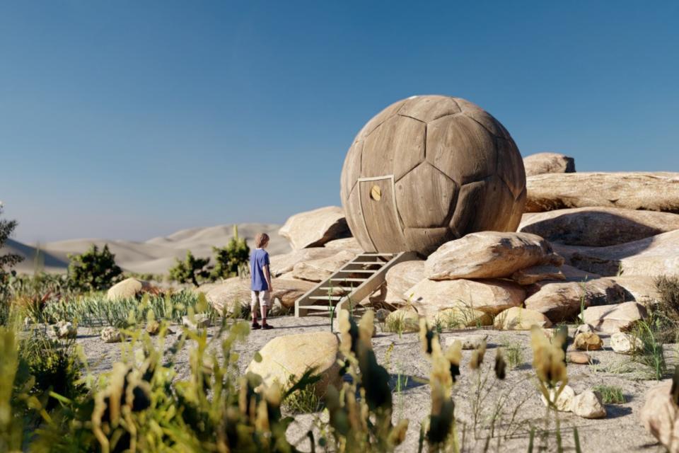 Stargazing Sphere Suspended in the Rocks by Orien R. for Airbnb OMG! Fund