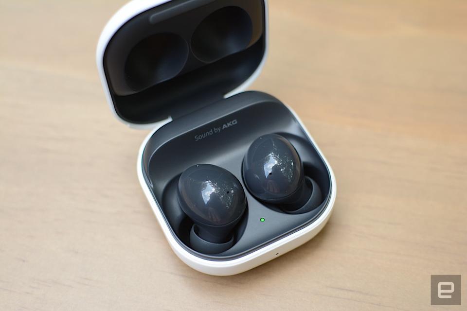 <p>With the Galaxy Buds 2, Samsung adds active noise cancellation to its most affordable true wireless earbuds. This successor to the Galaxy Buds+ are smaller and more comfortable with premium features like wireless charging and adjustable ambient sound. However, ANC performance is only decent and there’s no deep iOS integration like previous models. Still, at this price, Samsung has created a compelling package despite the sacrifices.</p>
