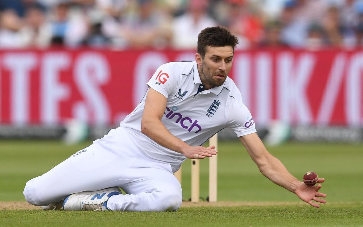 Mark Wood during England's third Test against West Indies at Edgbaston