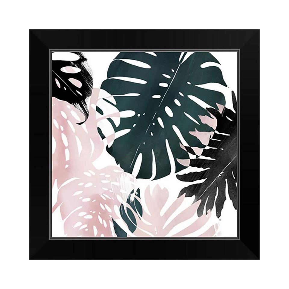 Novogratz The Palm Blush II Black Art Framed Print