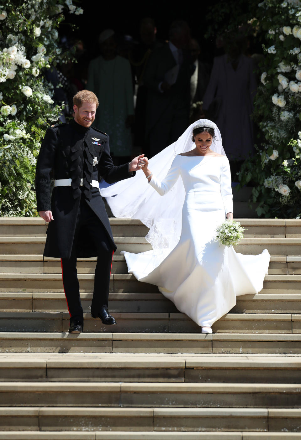 The 92-year-old Monarch is said to be a ‘stickler for the rules’ and also was quite surprised when Meghan wore a crisp white, long-sleeved Givenchy gown on her wedding day – due to the fact that the Duchess has been married once before. Photo: Getty Images