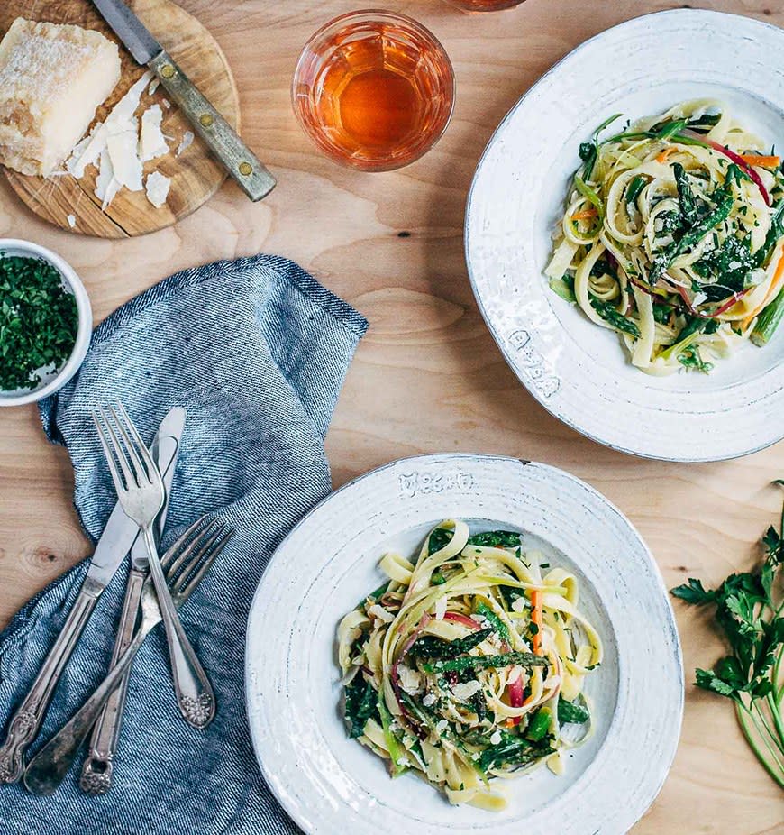 Spring Fettuccine Primavera from Brooklyn Supper